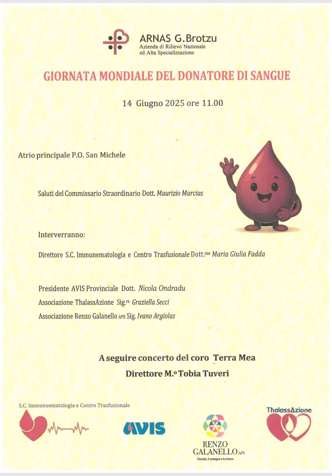 Giornata mondiale del donatore – Ospedale Brotzu